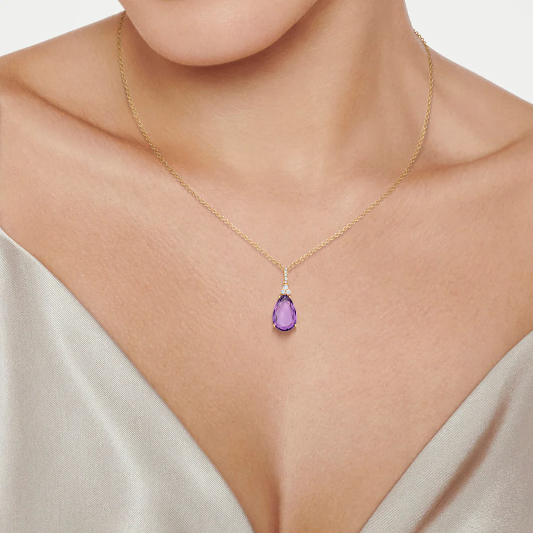 Candy Amethyst and Diamond Pendant - Image 2