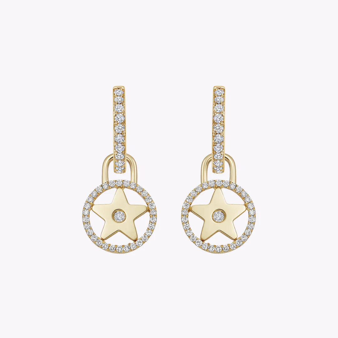 Fireworks Diamond Outline and Centre Star Detachable Drops - Image 3