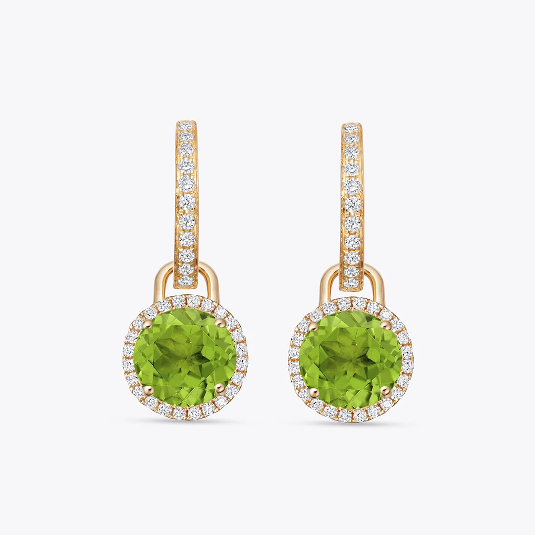 Grace Mini Peridot and Diamond Detachable Earrings