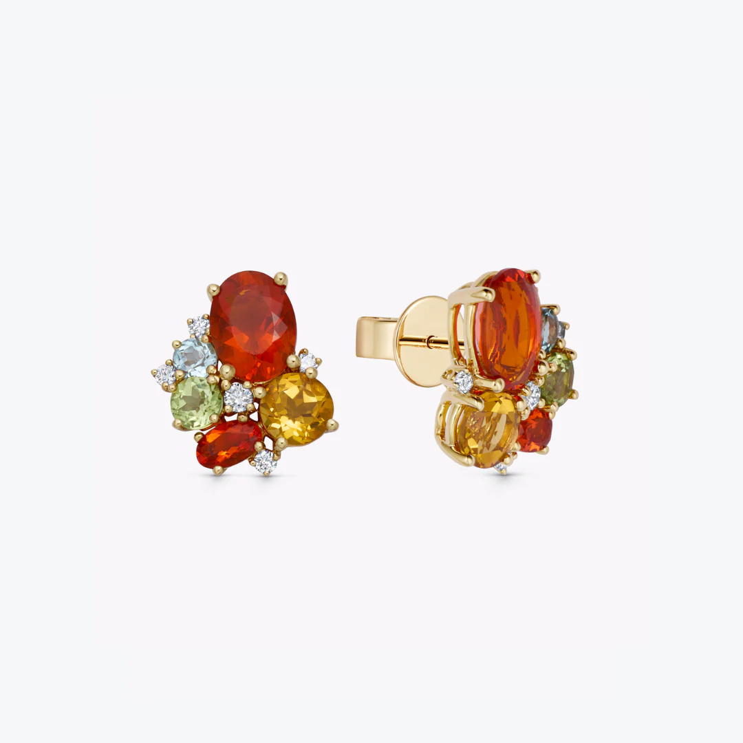 Kiki Classics Autumn Cluster Stud Earrings - Image 2