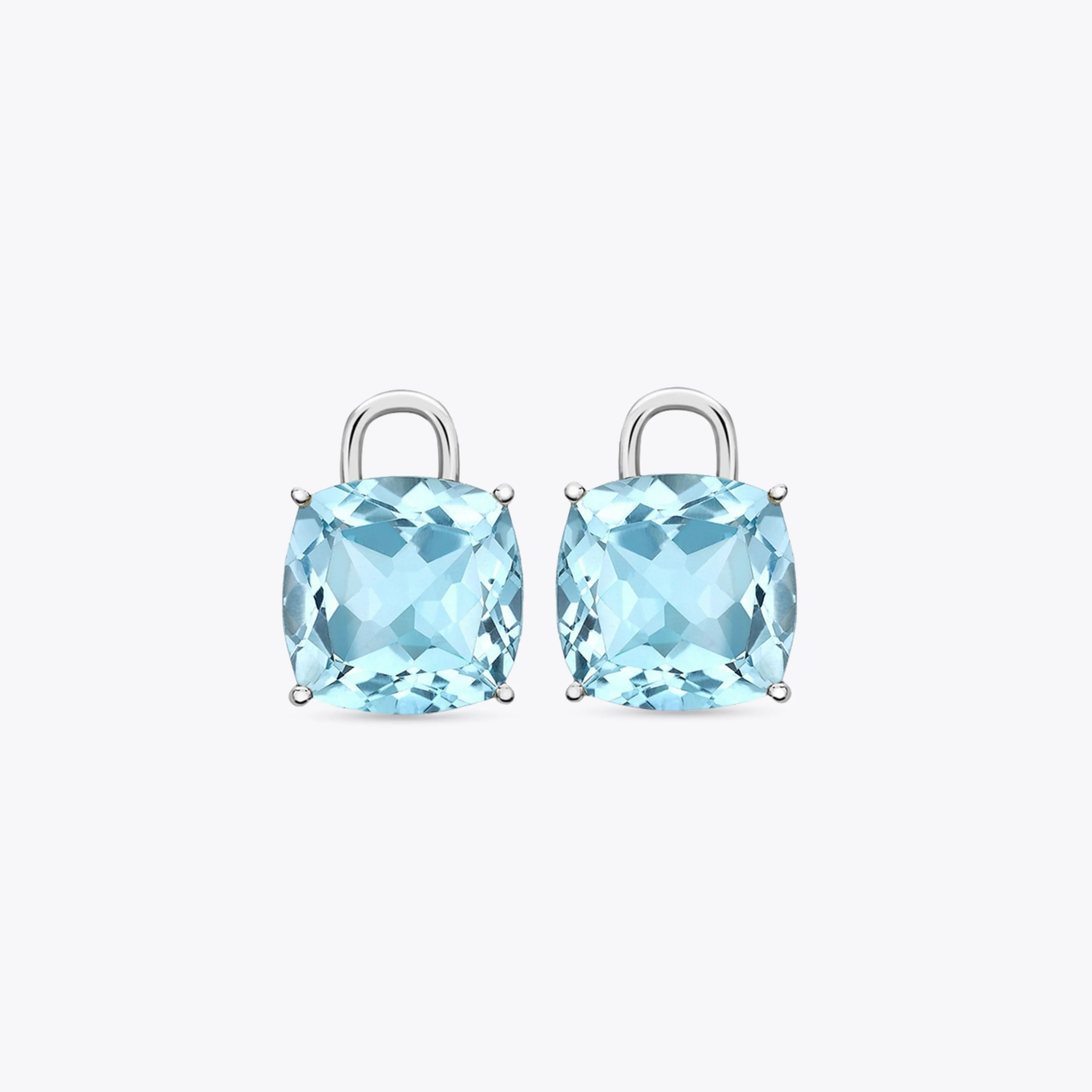Kiki Cushion Blue Topaz Detachable Drops