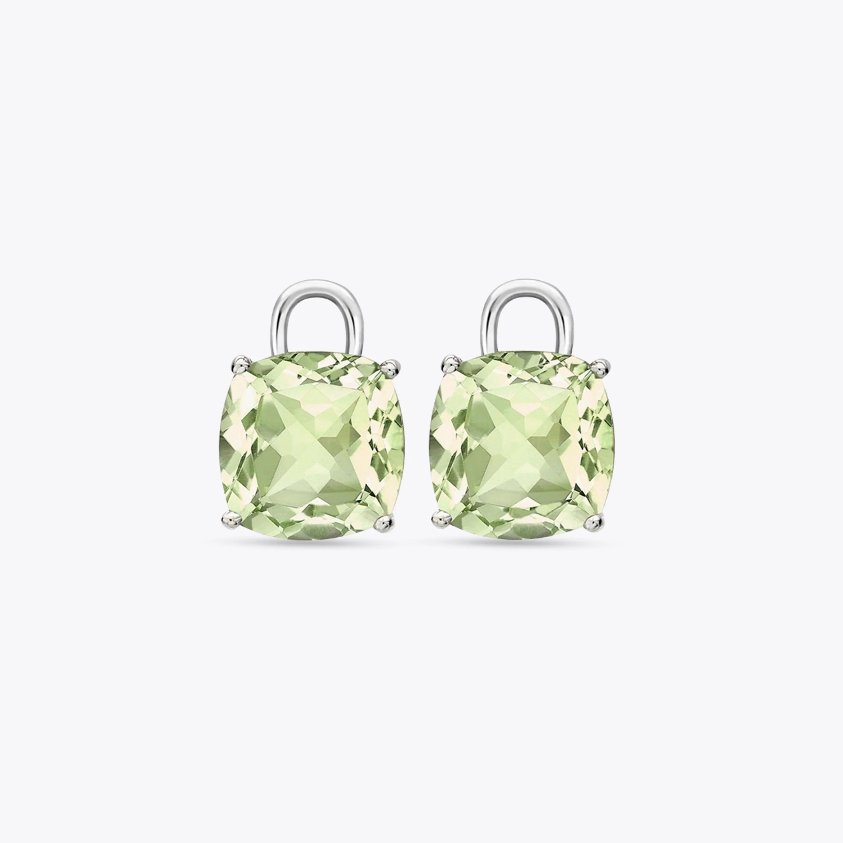 Kiki Cushion Green Amethyst Detachable Drops