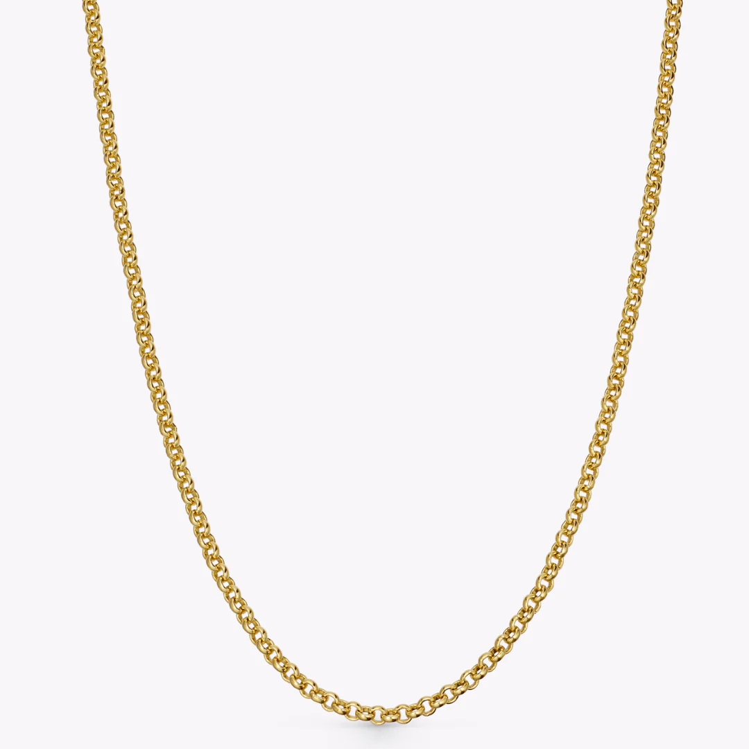 18ct Yellow Gold 22"/20" Baby Belcher Chain - Image 3